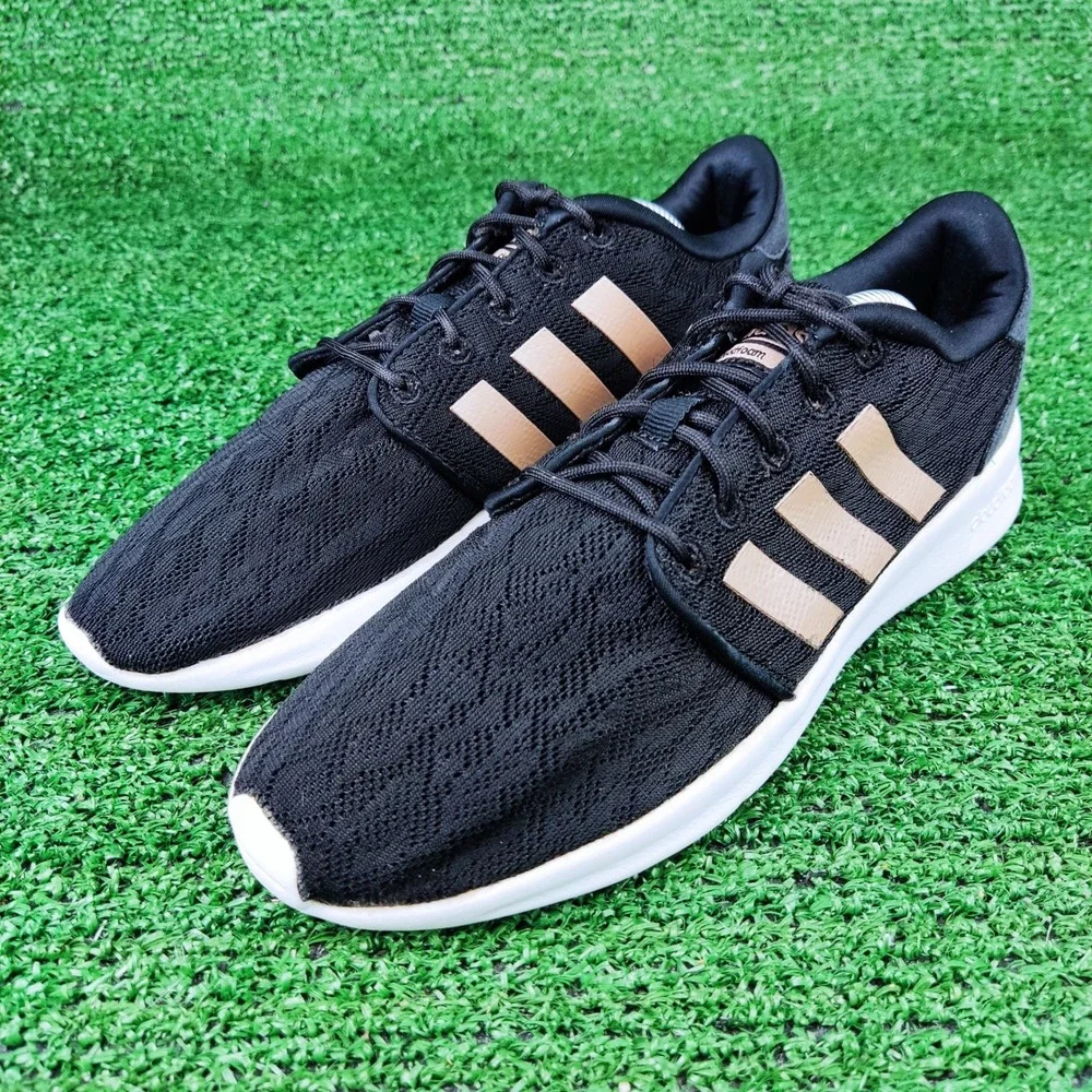 Adidas Sneakers Womens 6.5 Black Rose Gold Cloudfoam Pure Running Shoes AC8247